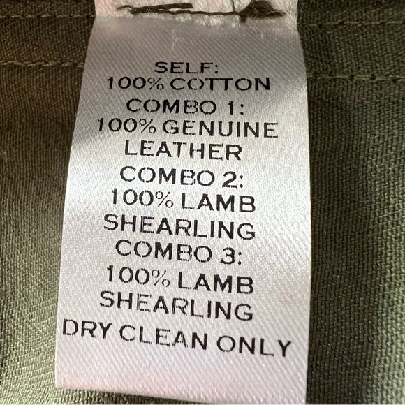 Harvey Faircloth Military Jacket with Leather Trim & Lamb Shearling Cuffs Small - Picture 16 of 17